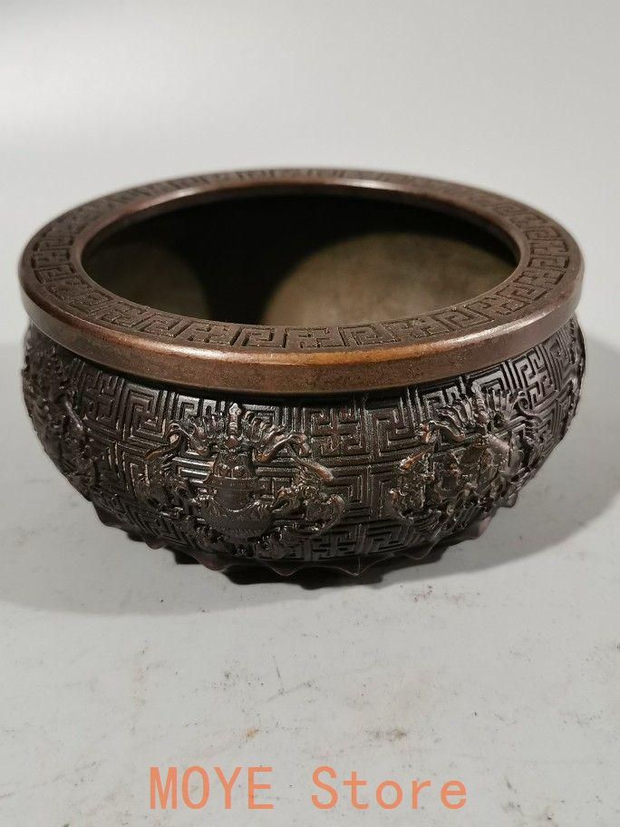 八宝吉祥聚宝盆 香炉 銅製品 装飾品 工芸品 美術品 置物 - メルカリ