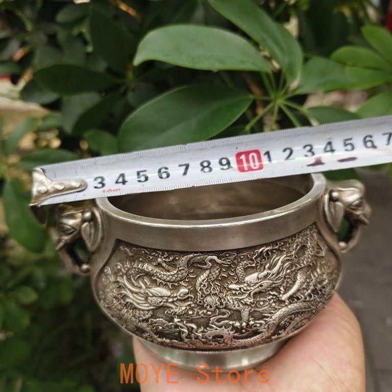 大象耳双龍戯珠香炉 茶道香炉 工芸品 美術品 置物 【公式通販】