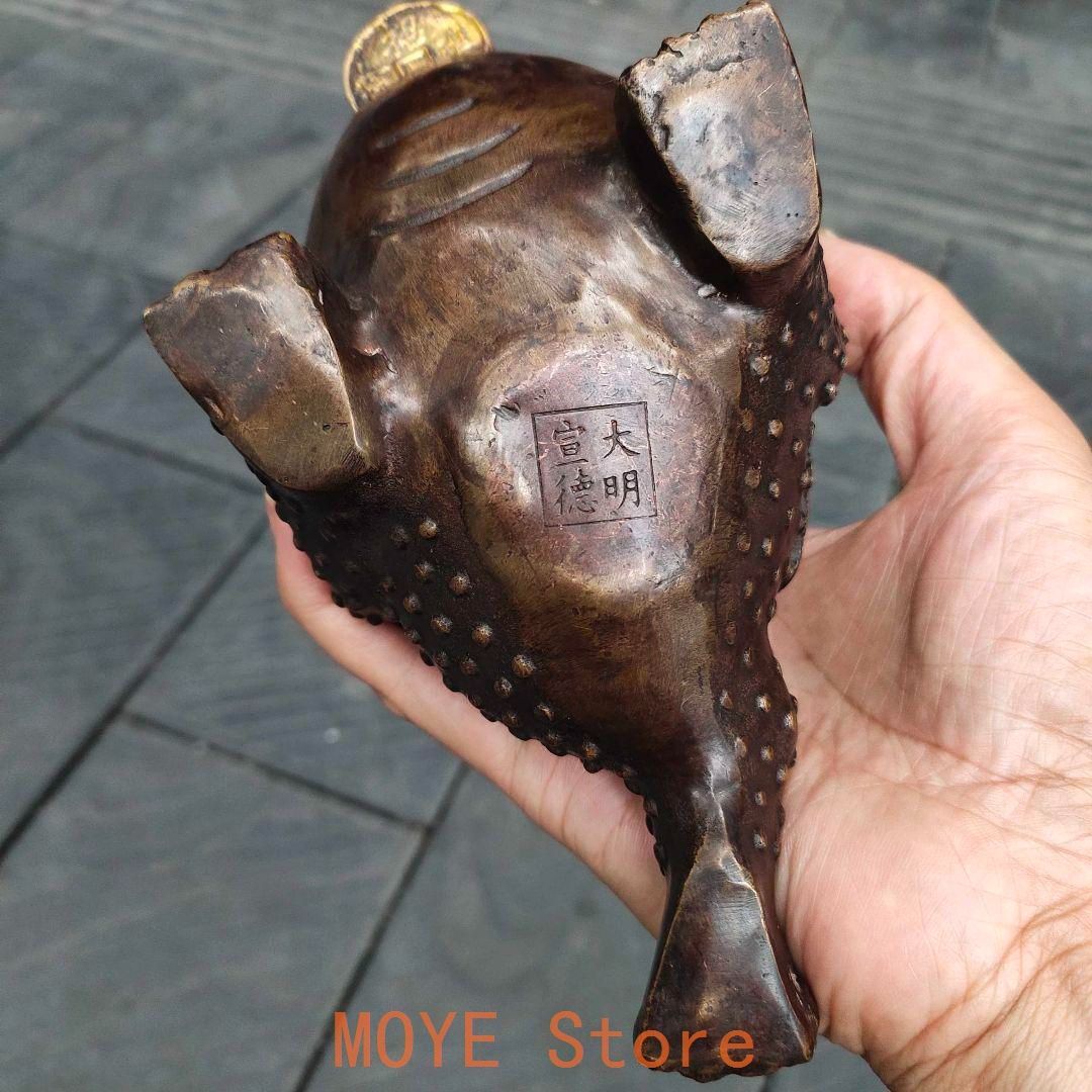 铜器 母子金蟾 轻奢 摆件 装飾品 工芸品 美術品 置物 銅制 母子金蟾 家庭 事務室 机 自動車 開運風水 招財 置物 工芸品 装飾