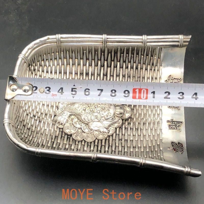 銅 細工 招財進宝金蟾簸箕 鎮宅辟邪 開運風水 装飾品工芸品 置物