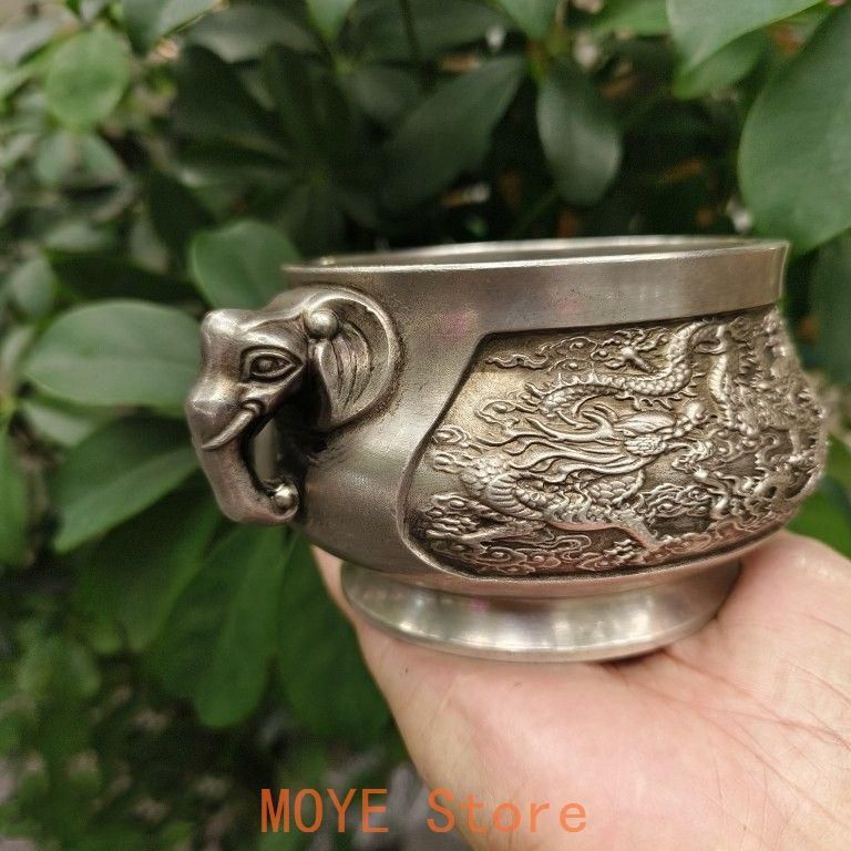 大象耳双龍戯珠香炉 茶道香炉 工芸品 美術品 置物 大象耳双龍戯珠香炉 茶道香炉 工芸品 美術品 置物 【公式通販】