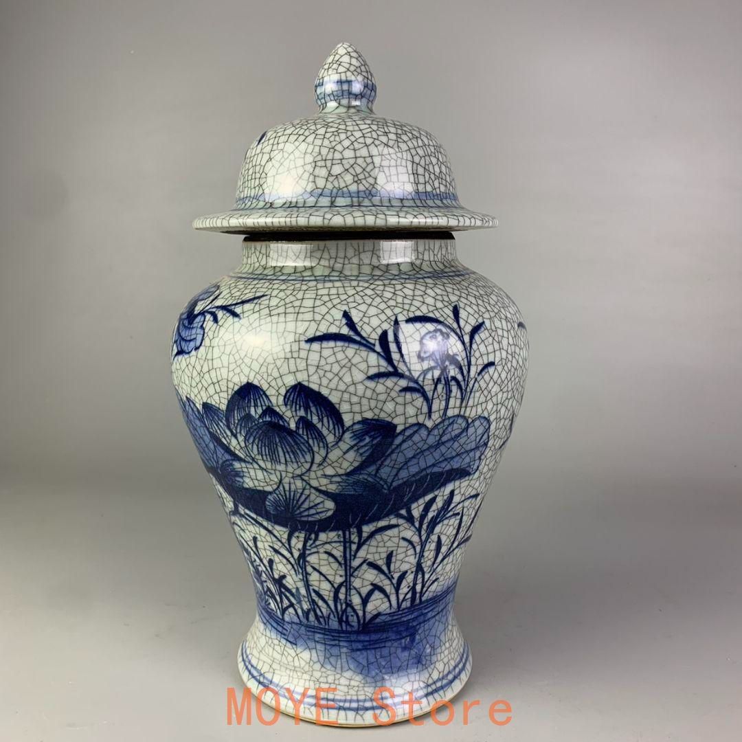 青花人物紋缶 陶磁器 現代工芸品 美術品 装飾品 置物 青花人物紋缶 陶磁器 現代工芸品 美術品 装飾品 置物 青花人物紋缶