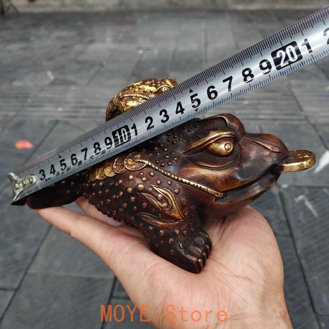 銅制 母子金蟾 家庭 事務室 机 自動車 開運風水 招財 置物 工芸品 装飾
