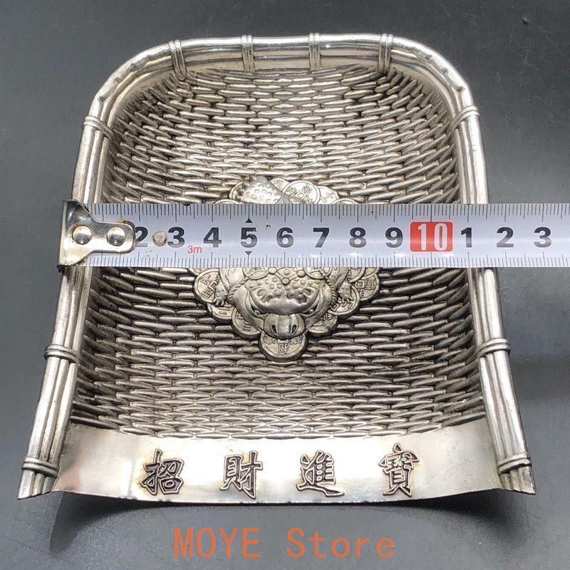 銅 細工 招財進宝金蟾簸箕 鎮宅辟邪 開運風水 装飾品工芸品 置物