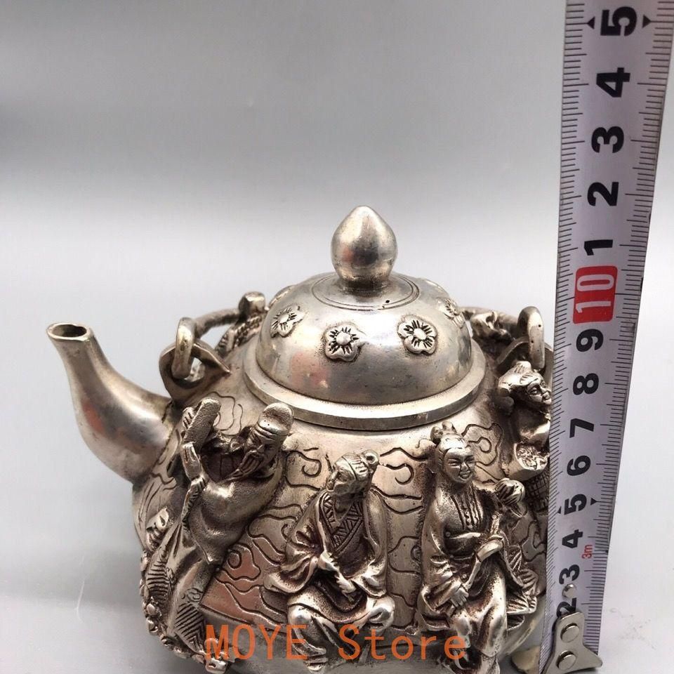 銅器 八仙過海提梁壺 茶壺 酒壺 煎茶器 茶道具 装飾品 工芸品 置物 鎏金茶壺 酒壺 住宅 茶道 茶道具 装飾品 工芸品 美術品 銅器 八仙過海