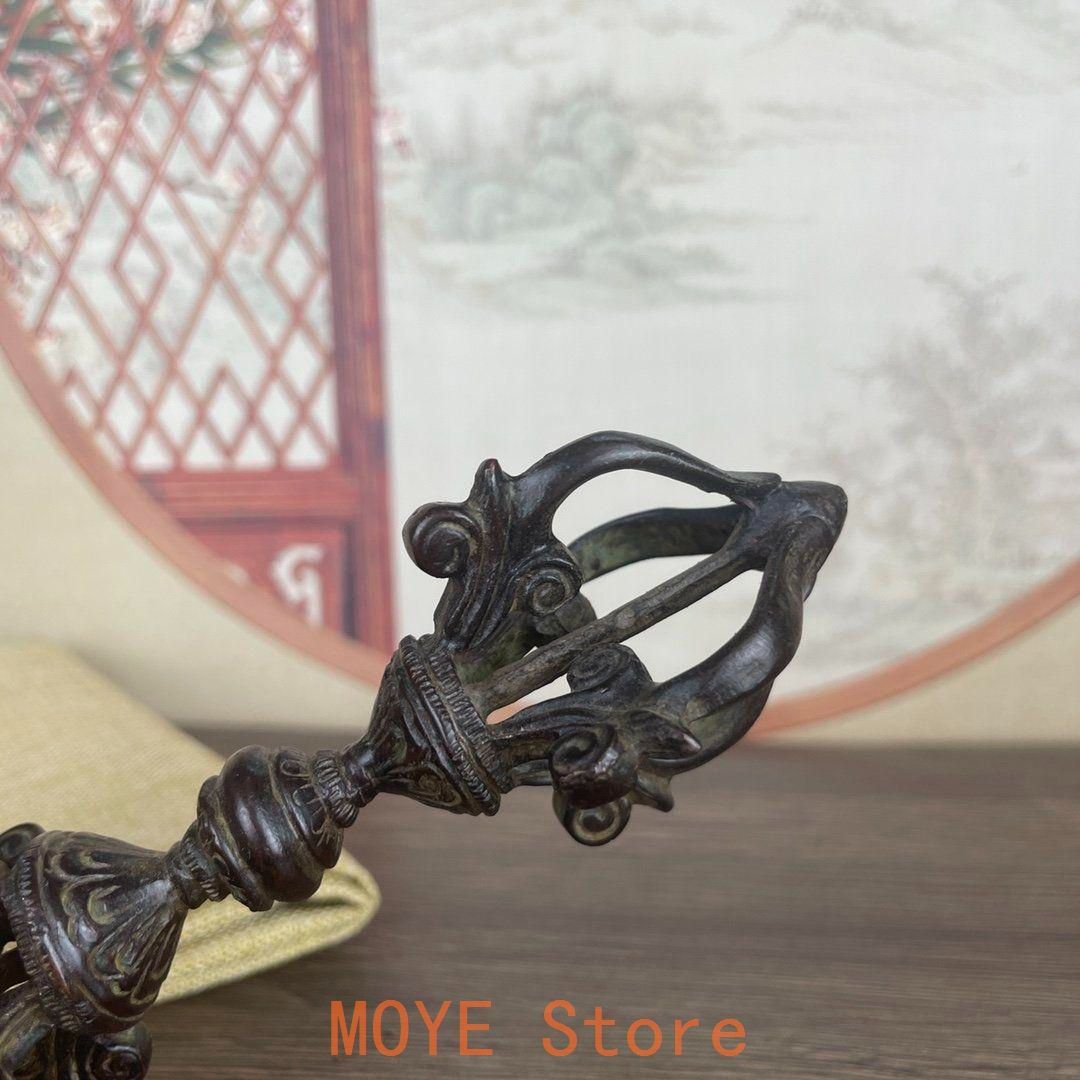 四股法器金剛杵密教法器 銅製品 鎮宅辟邪 開運風水 招財 置物 工芸品