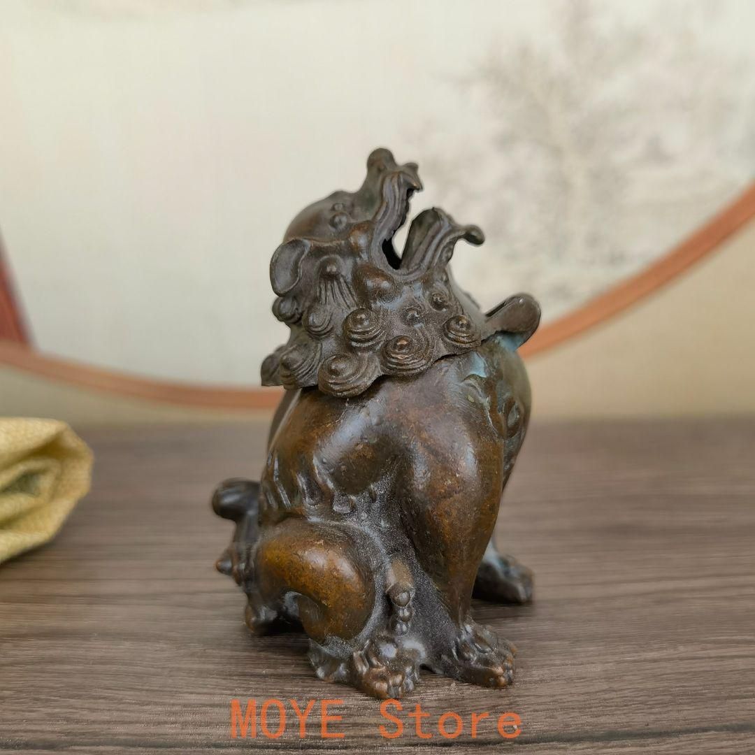 瑞獣朝天吼香炉 香道具 茶寵 工芸品 美術品 置物 - メルカリ