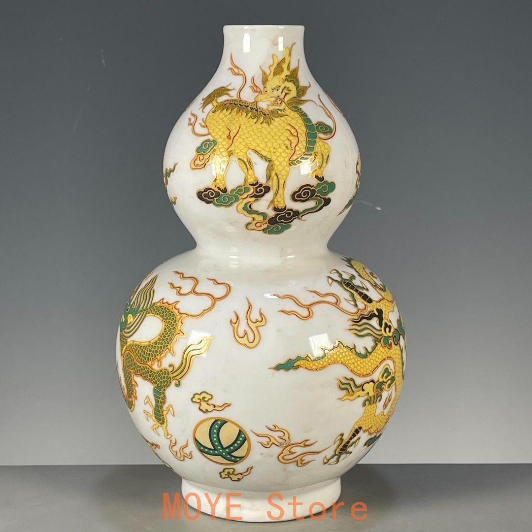 五彩竜柄瓢?花瓶 景徳鎮 陶磁器 装飾品 現代工芸品 美術品 置物 - メルカリ