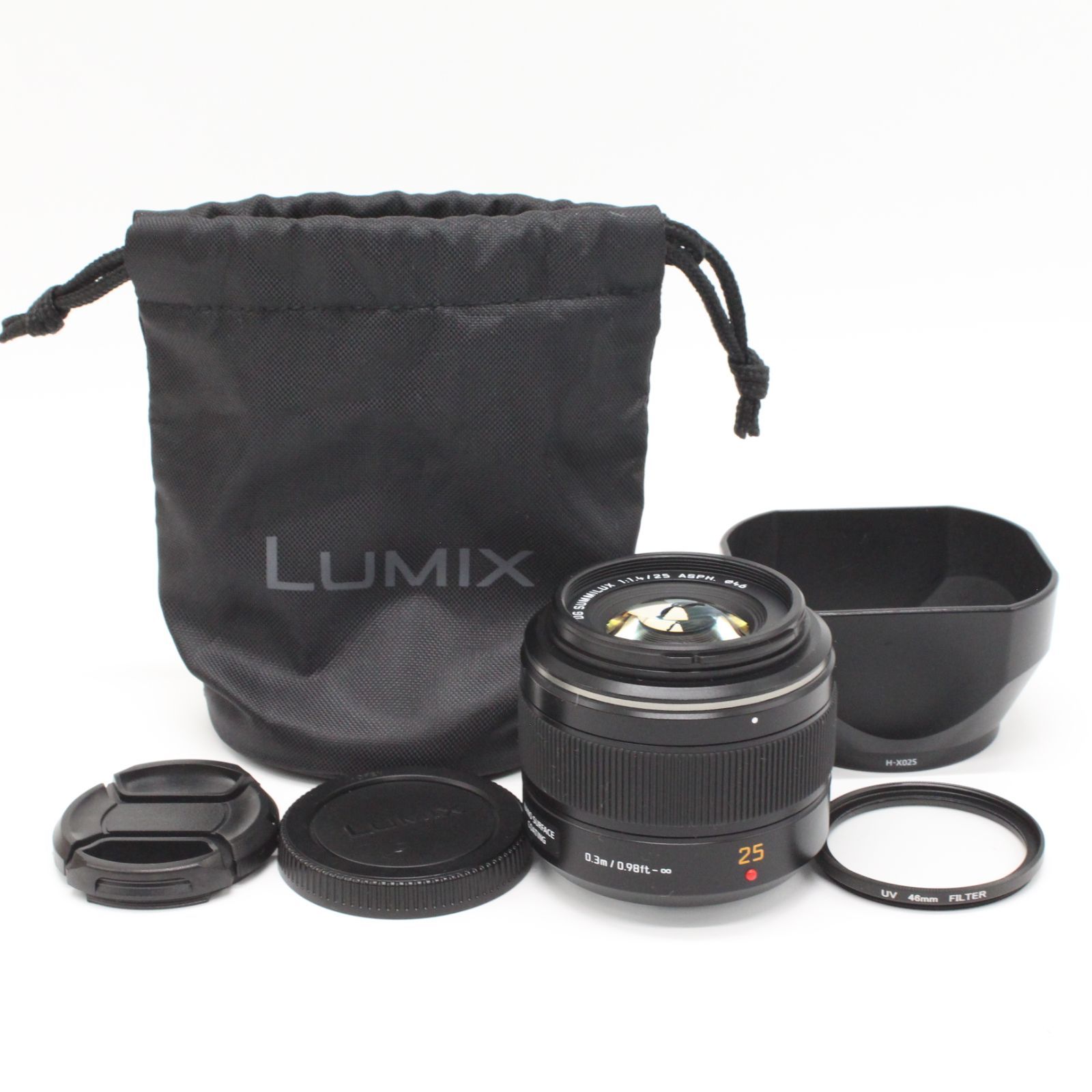 【フード付き】パナソニック Panasonic ライカ H-X025 25mmf1.7のフードは使えますか？』 パナソニック LEICA DG SUMMILUX