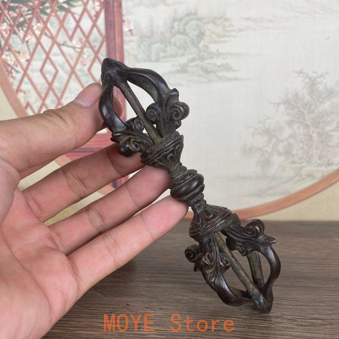 四股法器金剛杵密教法器 銅製品 鎮宅辟邪 開運風水 招財 置物 工芸品