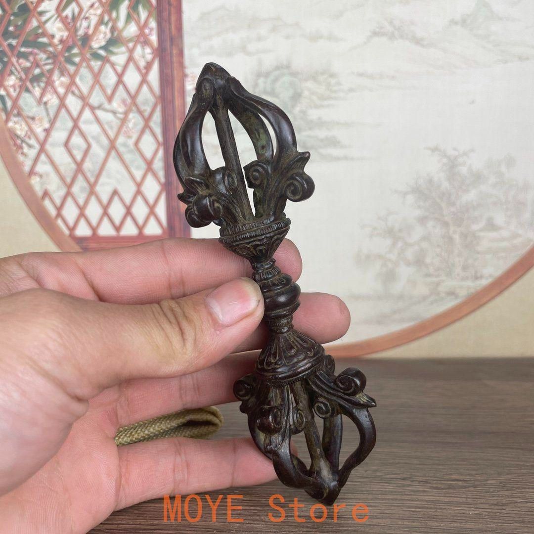四股法器金剛杵密教法器 銅製品 鎮宅辟邪 開運風水 招財 置物 工芸品