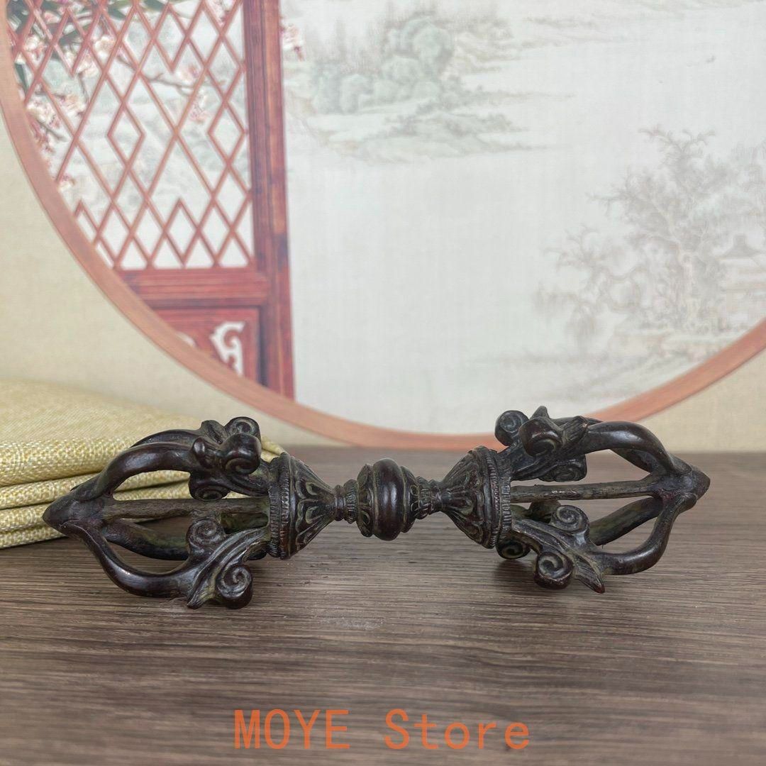 四股法器金剛杵密教法器 銅製品 鎮宅辟邪 開運風水 招財 置物 工芸品