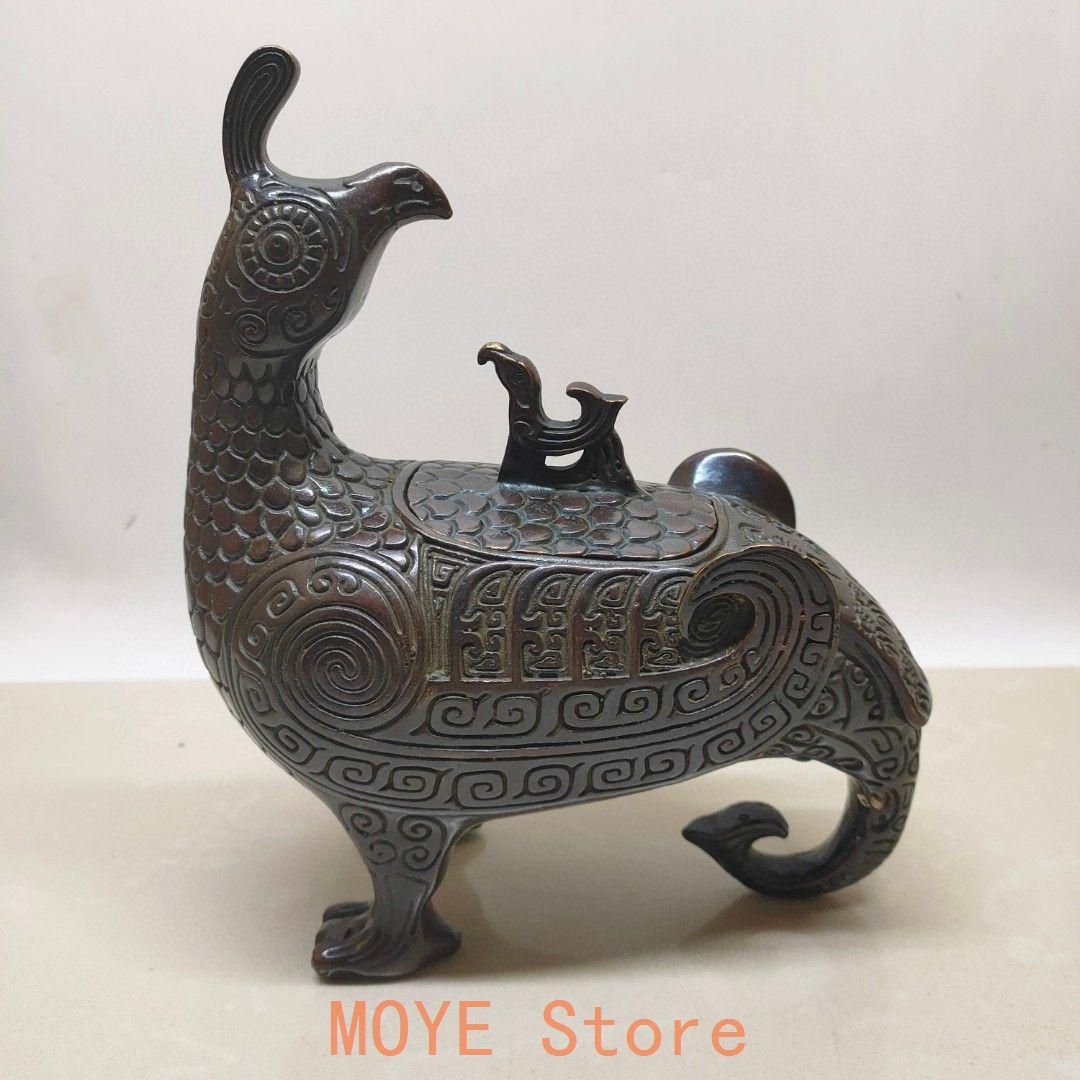 銅器 鳥尊 酒器 装飾品 現代工芸品美術品 置物 - メルカリ