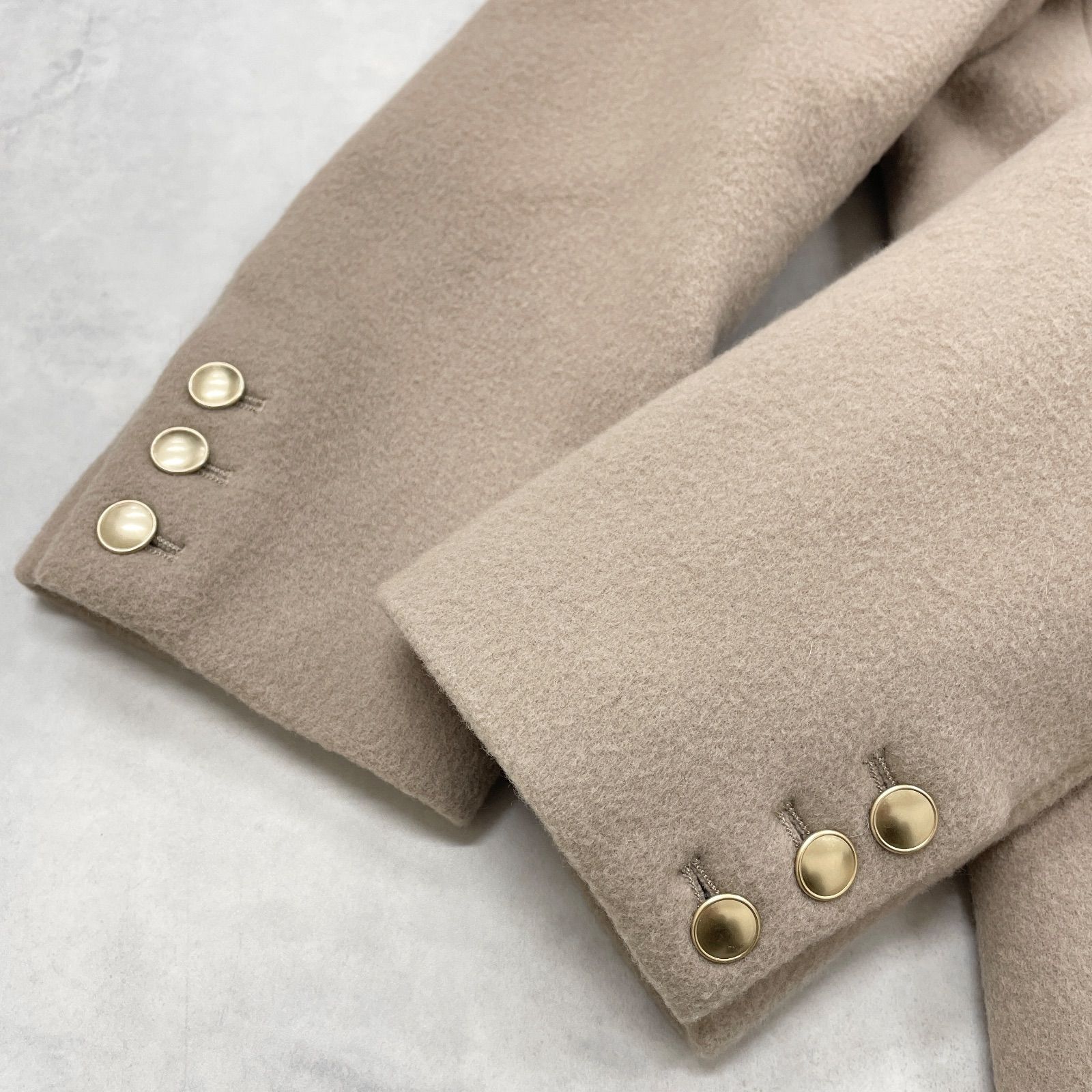 アプワイザーリッシェ　ダブルテーラージャケットコート　ベージュ Aqueweiser-riche アプワイザーリッシェ ダブルテーラージャケット