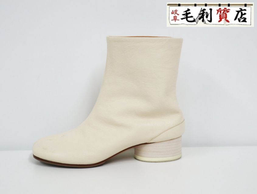 メゾンマルジェラ Maison Margiela タビブーツ レザー アイボリー