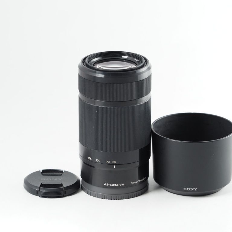 SONY 55-210mm ズームレンズセット販売 カメラレンズ E 55-210mm F4.5-6.3 OSS APS-C用 ブラック SEL55210