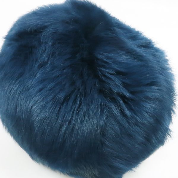 HELEN KAMINSKI ベレー帽 LEXY ファー 羊革 ムートン 青 ブルー 美品