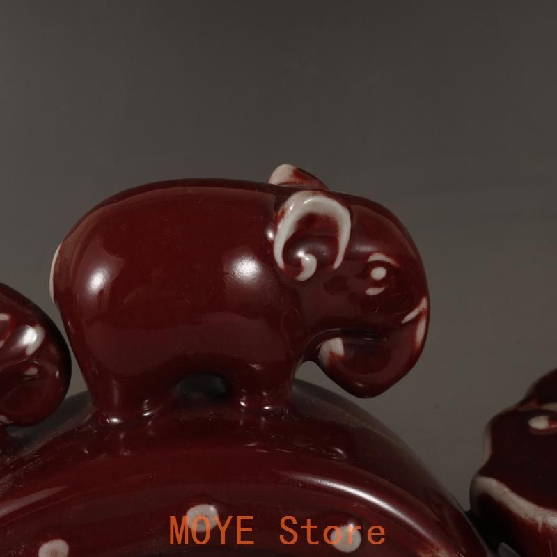磁器海棠紅釉吉祥如意 置物 鎮宅辟邪 開運風水 招財装飾品 工芸品 美術品 磁器海棠紅釉吉祥如意 置物 鎮宅辟邪 開運風水 招財装飾品 工芸品 美術