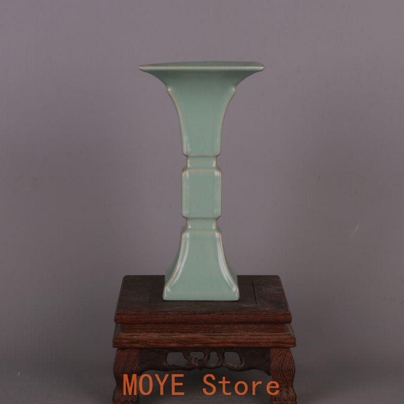 宋汝窯青釉支釘花瓶  景徳鎮 陶磁器 装飾品 現代工芸品 美術品 置物 宋汝窯青釉支釘花瓶 景徳鎮 陶磁器 装飾品 現代工芸品 美術品 置物
