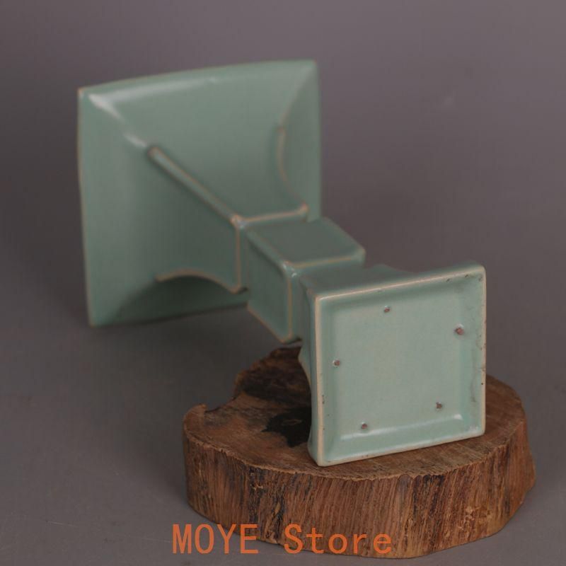 宋汝窯青釉支釘花瓶 景徳鎮 陶磁器 装飾品 現代工芸品 美術品 置物