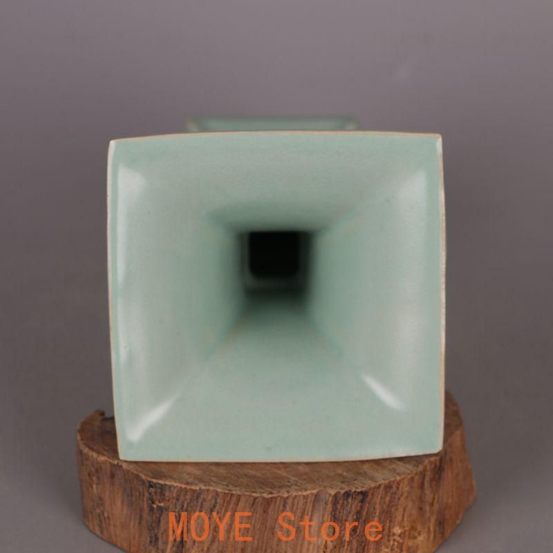 宋汝窯青釉支釘花瓶 景徳鎮 陶磁器 装飾品 現代工芸品 美術品 置物