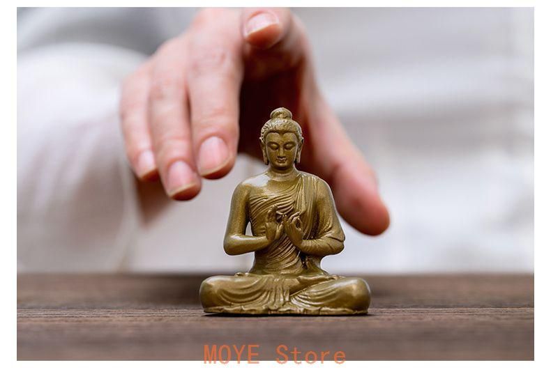 仏教美術 仏像 釈迦牟尼仏様 小仏像 銅 製 銅器 - メルカリ