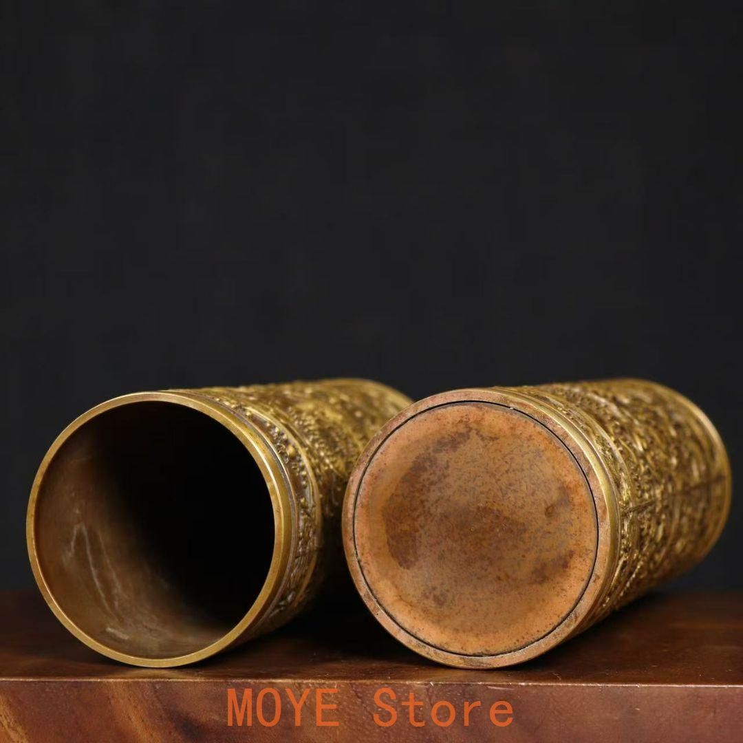 銅 細工 レリーフ九龍香筒 客間 室内 仏堂 香道具 装飾品 工芸品 置物 銅 細工 レリーフ九龍香筒 客間 室内 仏堂 香道具 装飾品 工芸品 置物