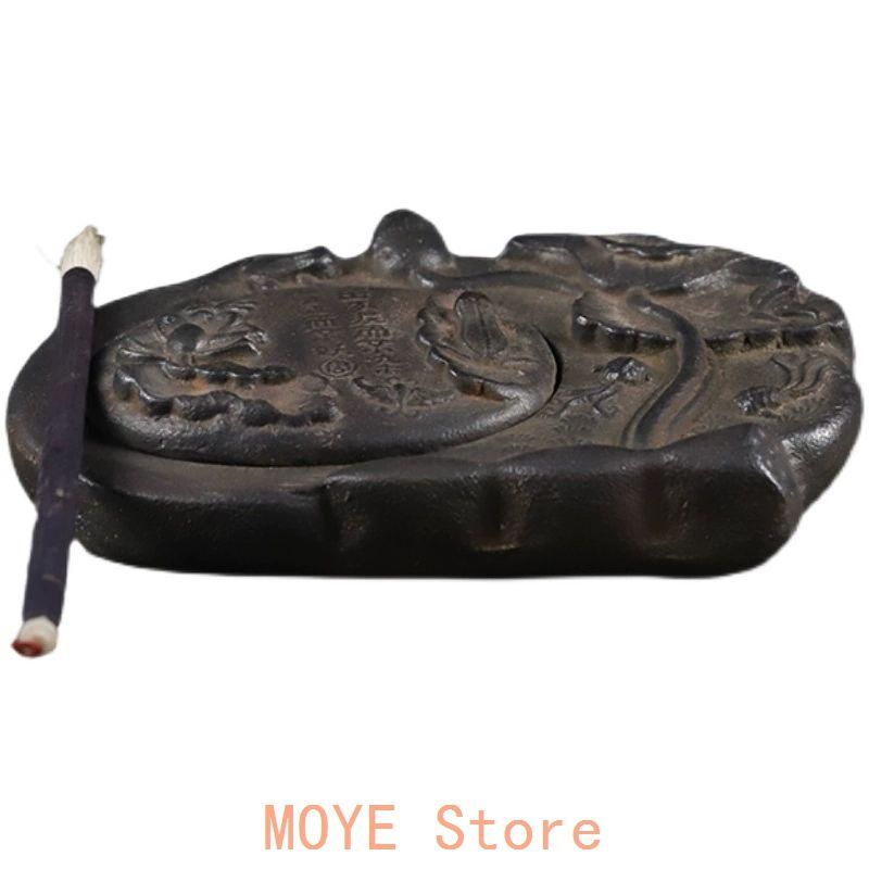 鉄器 蓮池月色硯台 蓮葉蛙筆洗 書道具 文房四宝 装飾品 工芸品 置物 鉄器 蓮池月色硯台 蓮葉蛙筆洗 書道具 文房四宝 装飾品 工芸品 置物