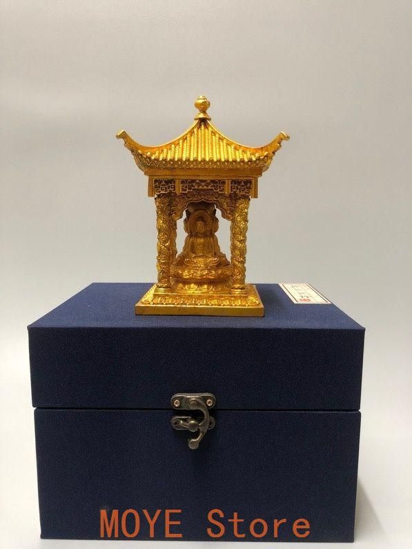 仏教美術 四面仏 亭子仏 銅製品 鎮宅辟邪 開運風水 招財 置物 工芸品