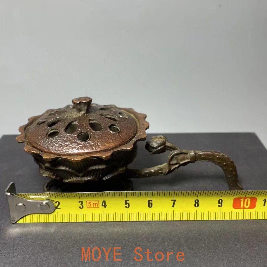 銅 細工 茶道具 香道具 蓋置 祥雲蓮華蓮蓬の香炉があります 置物