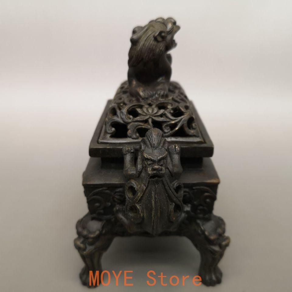 銅 細工 獅子香炉 厚重 香道具 仏具 工芸品 美術品 置物 - メルカリ