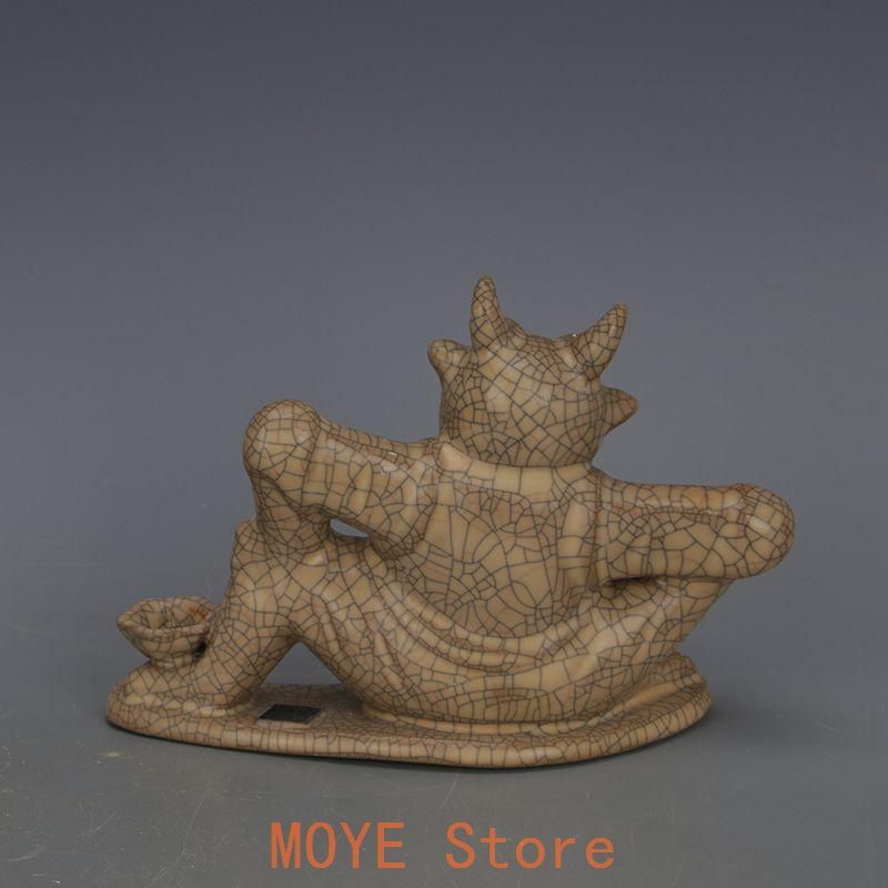 哥窯金糸鉄線神獣熊尊 置物 工芸品 美術品 【公式通販】