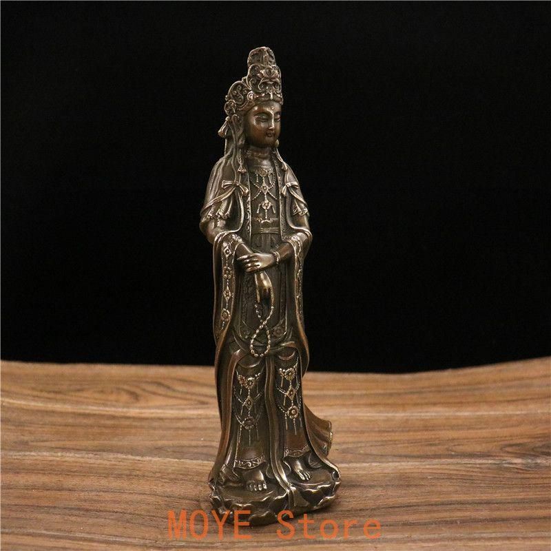 観音菩薩 仏像 銅製 工芸品 美術品 置物 - メルカリ