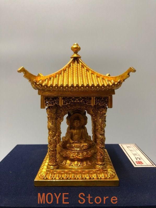 仏教美術 四面仏 亭子仏 銅製品 鎮宅辟邪 開運風水 招財 置物 工芸品
