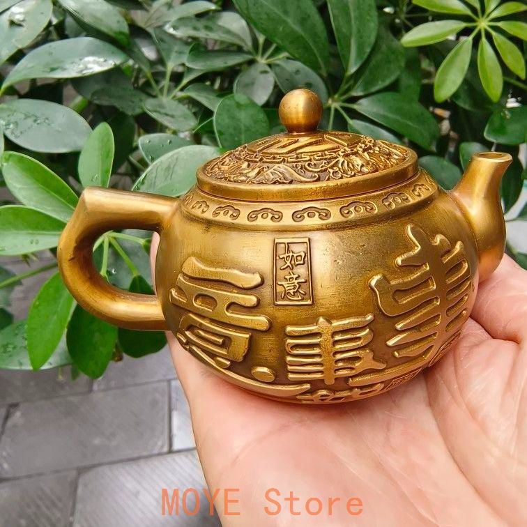 万事如意徳利 急須 煎茶道具 銅製品 装飾品 工芸品 美術品置物です