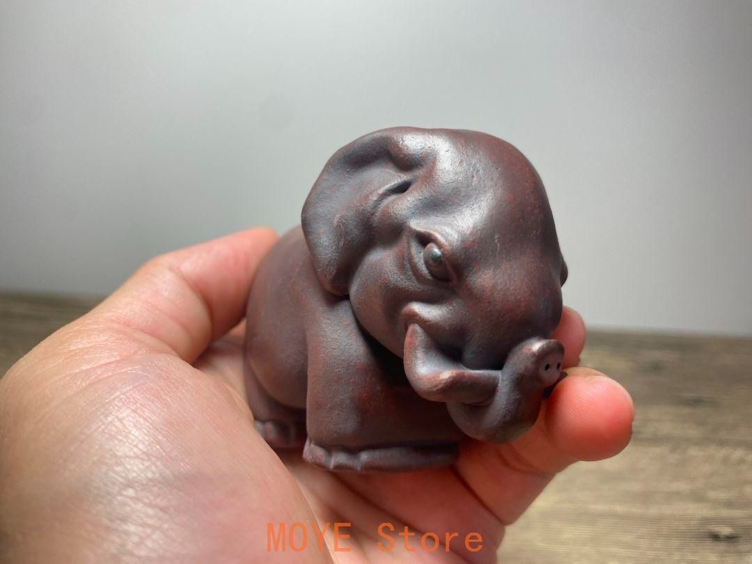 宜興 紫砂 茶道具 茶寵 茶玩 吉象 蓋置 装飾品 工芸品 置物 - メルカリ