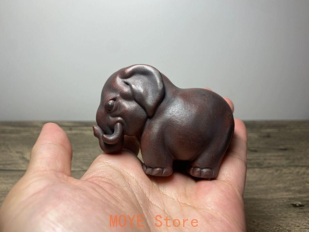 宜興 紫砂 茶道具 茶寵 茶玩 吉象 蓋置 装飾品 工芸品 置物 - メルカリ