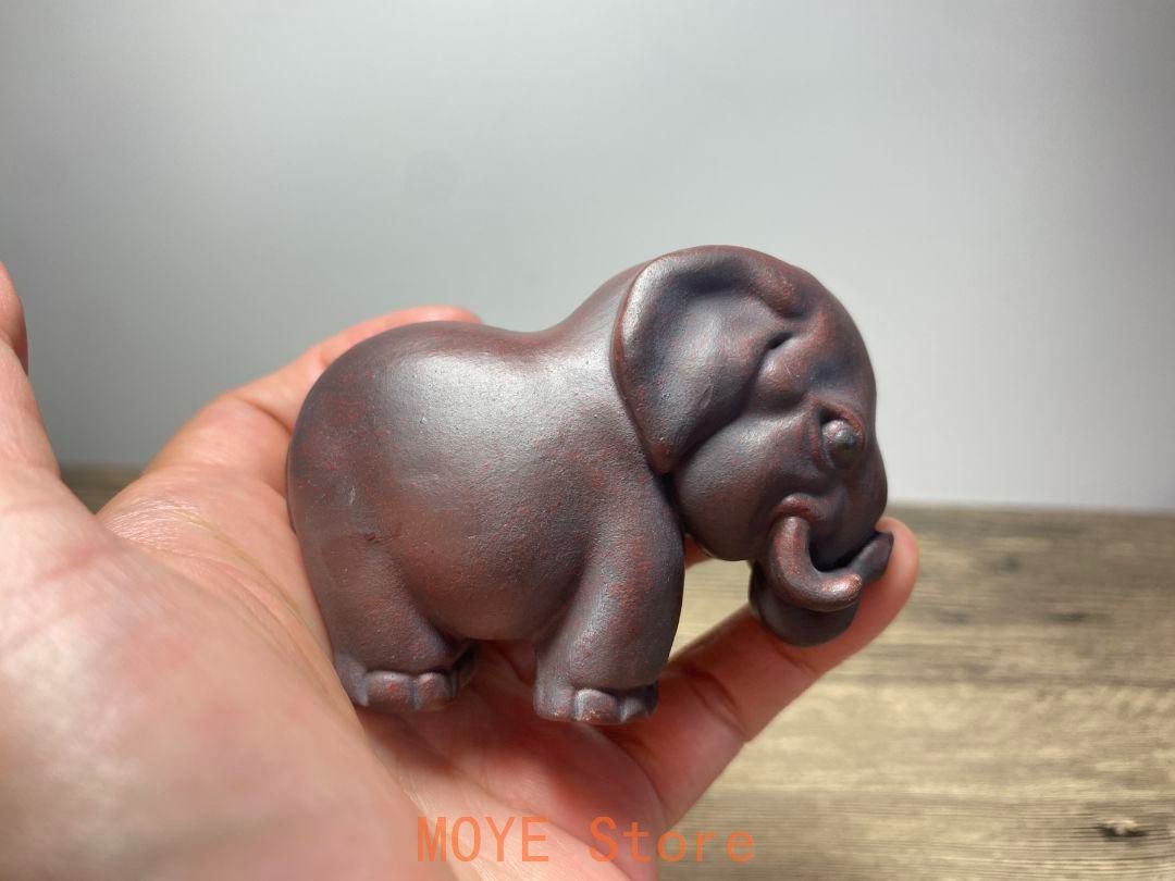象 紫砂 応接間 装飾 茶台 茶寵 工芸品 置物 宜興 紫砂 茶道具 茶寵 茶玩 吉象 蓋置 装飾品 工芸品 置物 - メルカリ