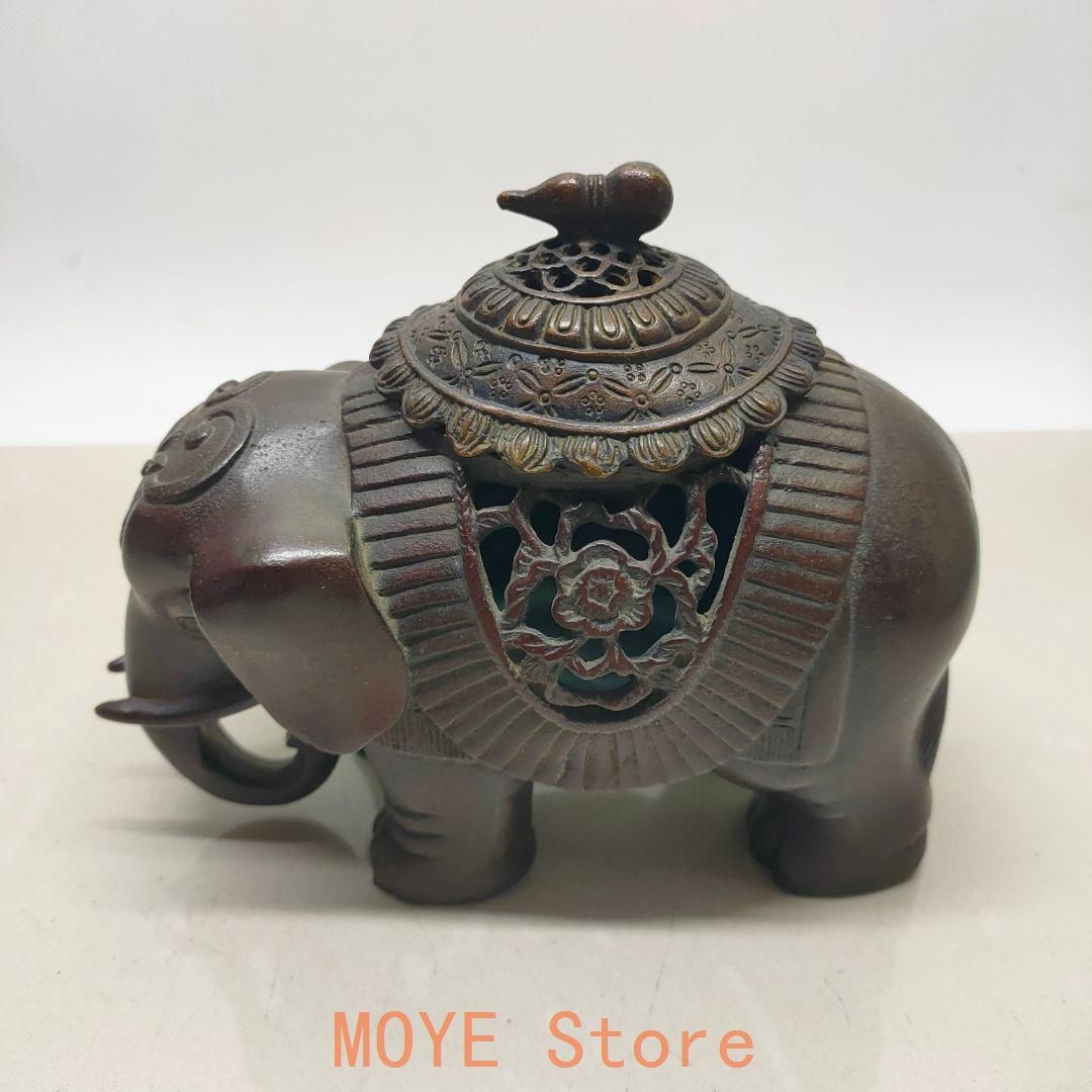 めでたい如意銅象 香炉 銅香炉 工芸品 美術品 置物 めでたい如意銅象 香炉 工芸品 美術品 置物 【公式通販】