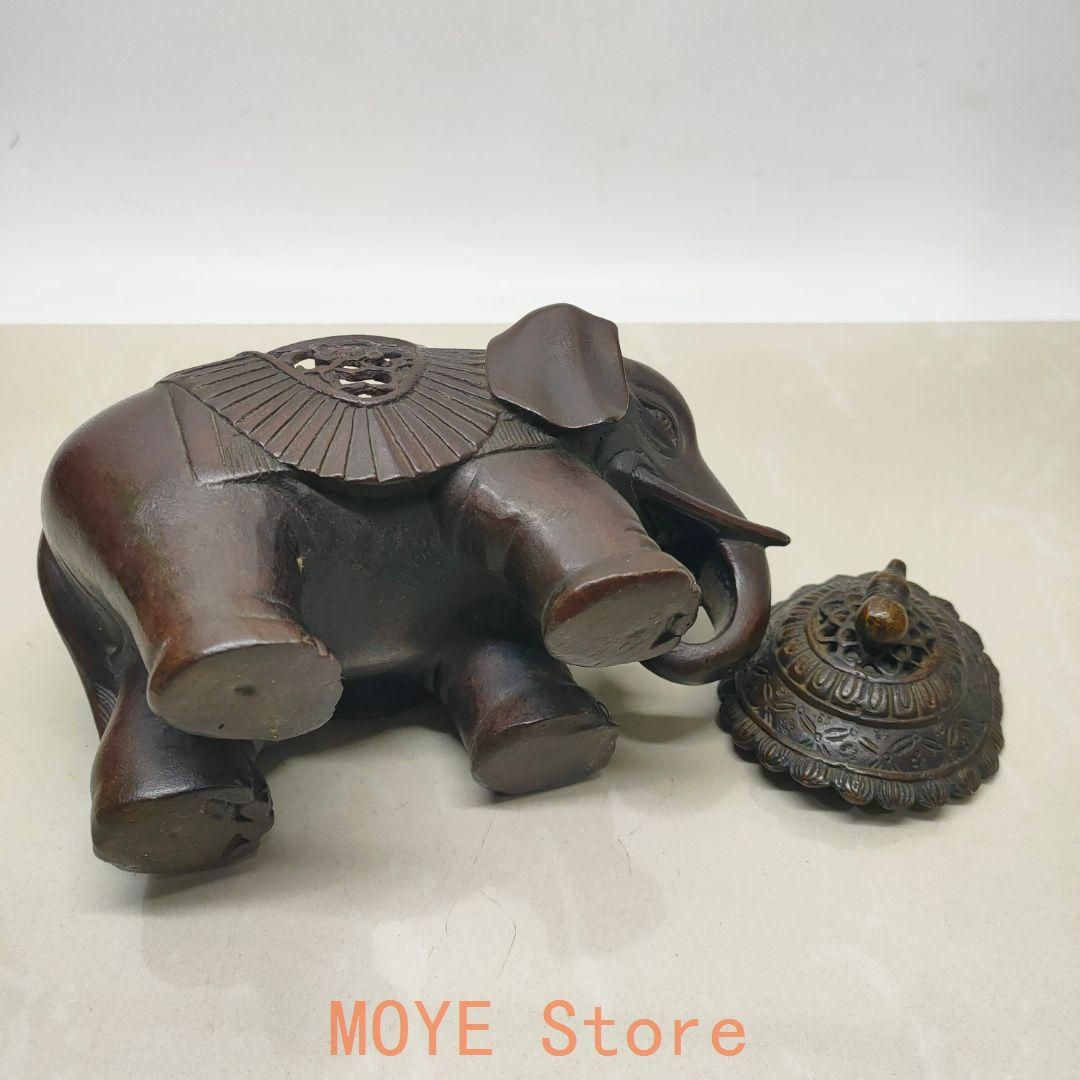 めでたい如意銅象 香炉 工芸品 美術品 置物 【公式通販】