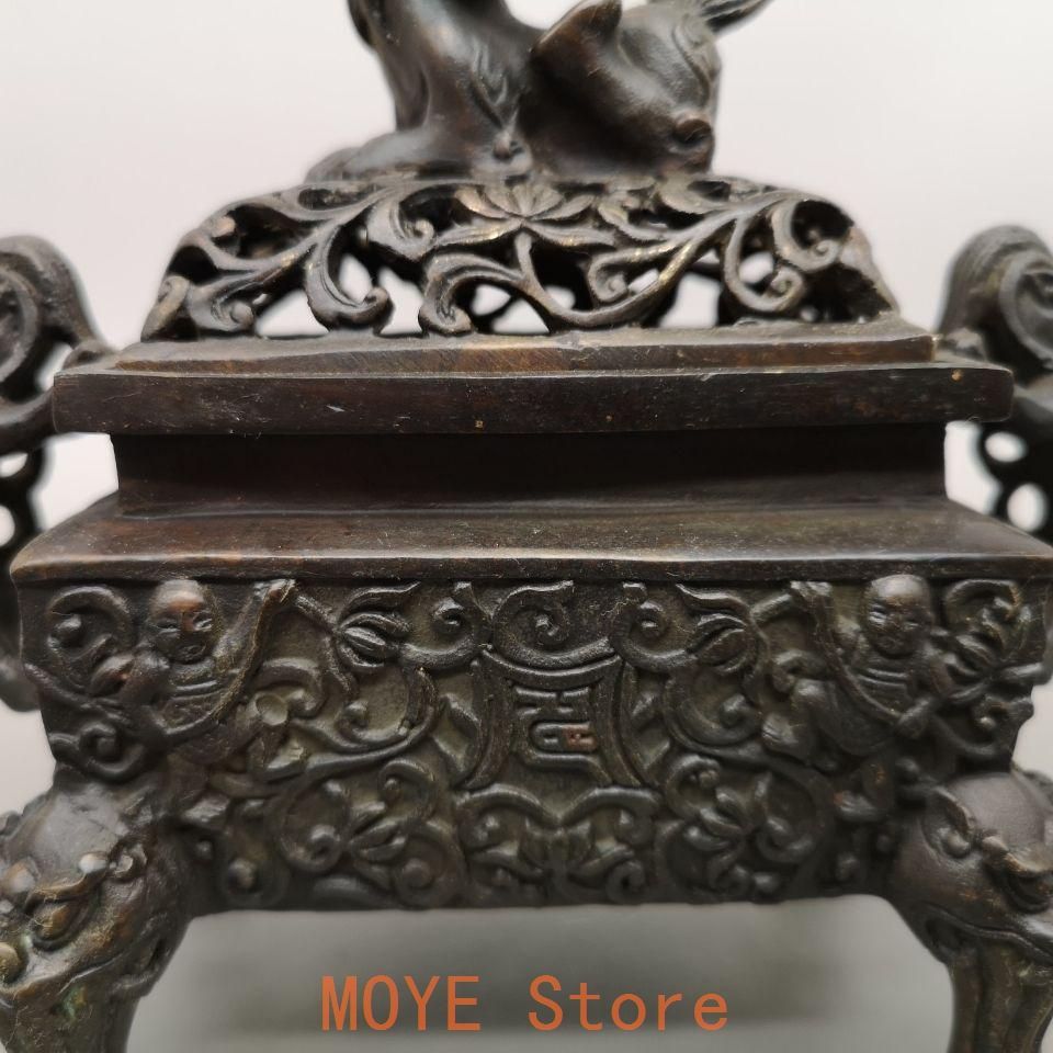 銅 細工 獅子香炉 厚重 香道具 仏具 工芸品 美術品 置物 - メルカリ