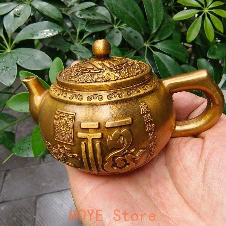 万事如意徳利 急須 煎茶道具 銅製品 装飾品 工芸品 美術品置物です