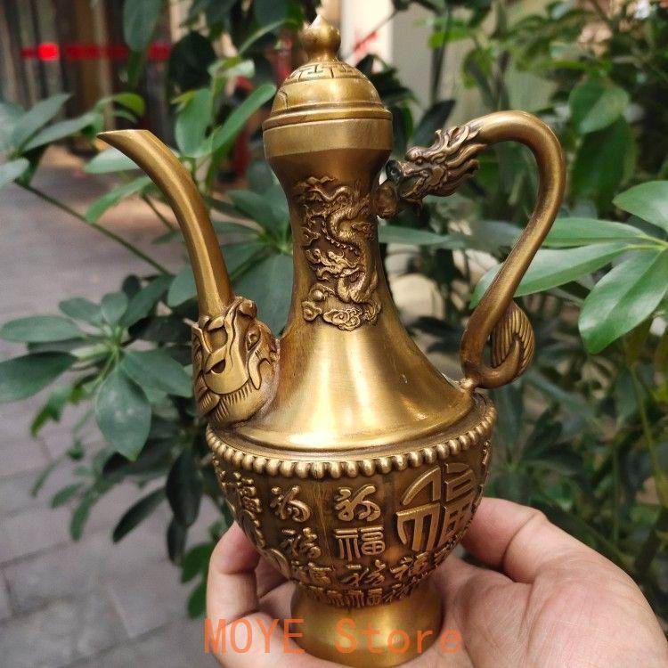 銅 細工 百福茶壺 酒壺 茶道具 工芸品 美術品 置物 - メルカリ