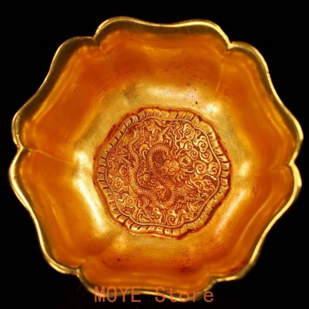 花開富貴金龍六辺銅碗 装飾品 工芸品 美術品 置物 花開富貴金龍六辺銅碗 装飾品 工芸品 美術品 置物 - メルカリ
