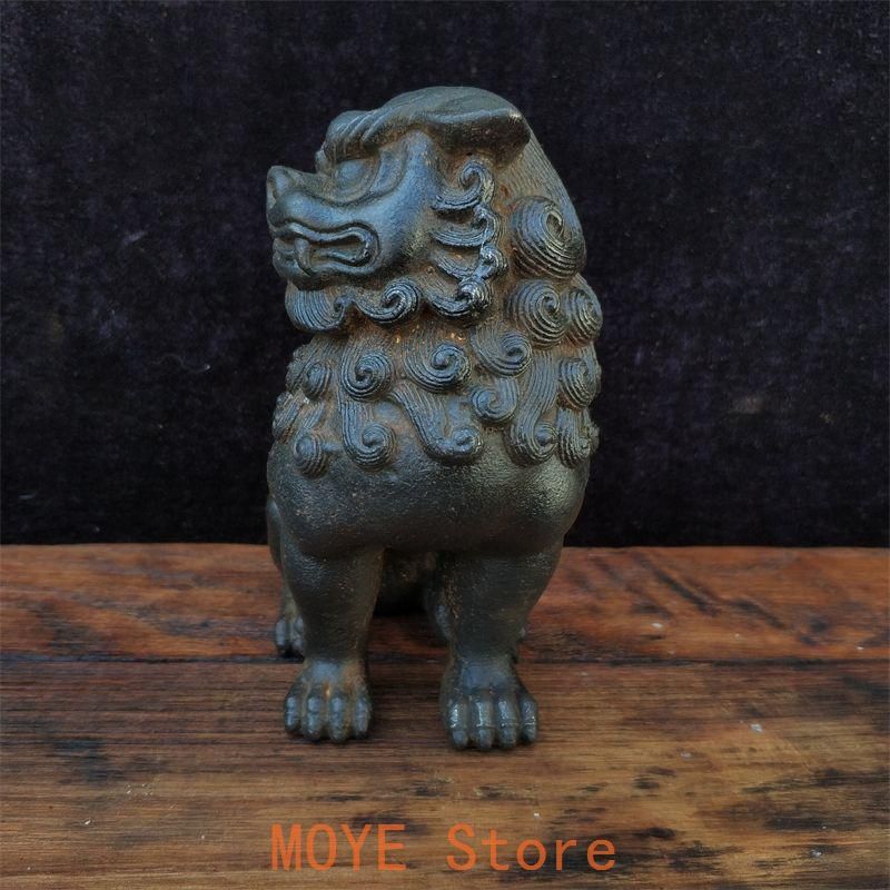 鉄器 獅子 一対瑞獣 応接間 書斎茶舎 鎮宅 辟邪 開運風水 招財 置物