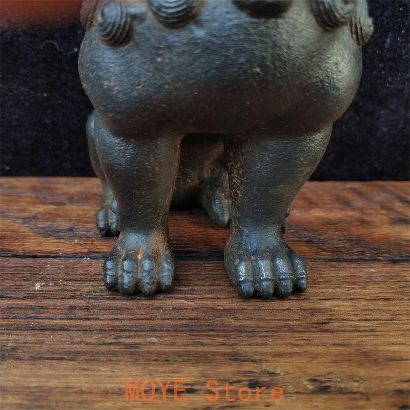 鉄器 獅子 一対瑞獣 応接間 書斎茶舎 鎮宅 辟邪 開運風水 招財 置物