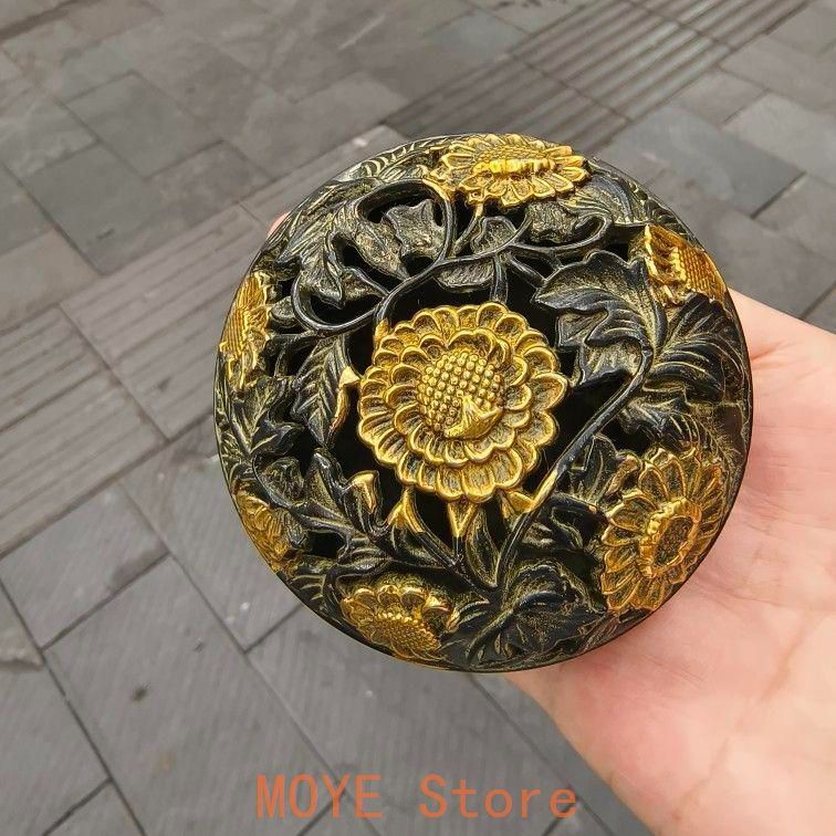 銅器 透かし彫り香炉 花開纏枝檀香炉 香道具 工芸品 美術品 置物