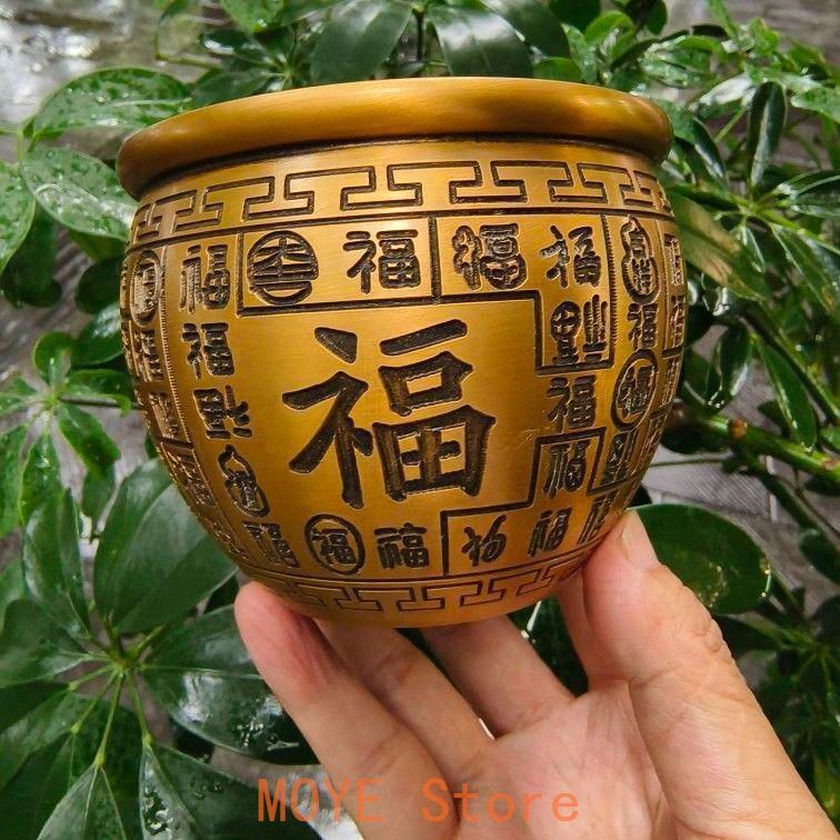 銅器 百福のかめ招き納福のかめ故宮のかめ家庭の応接間事務室工芸の