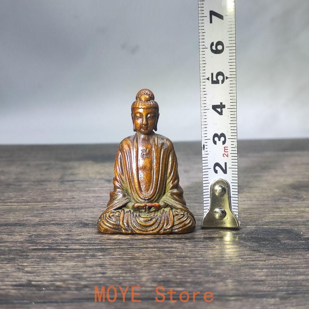仏教美術 銅像 仏像 釈迦牟尼仏坐像 小仏像 銅製 銅器 - メルカリ