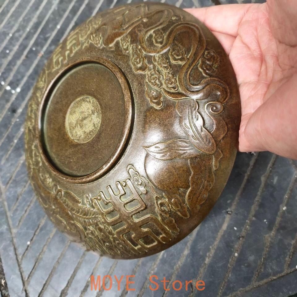 銅器 祥雲瑞獣麒麟皿 銅盤 装飾品 工芸品 美術品 置物 銅 細工 浮彫り祥雲瑞獣麒麟 銅皿銅盤 工芸品 美術品 置物 - メルカリ